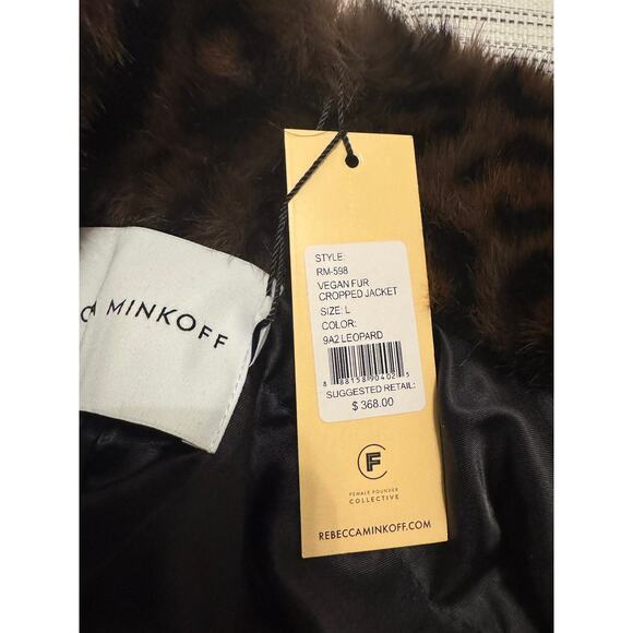 Rebecca Minkoff Vegan Fur Cropped Jacket - Picture 10 of 12